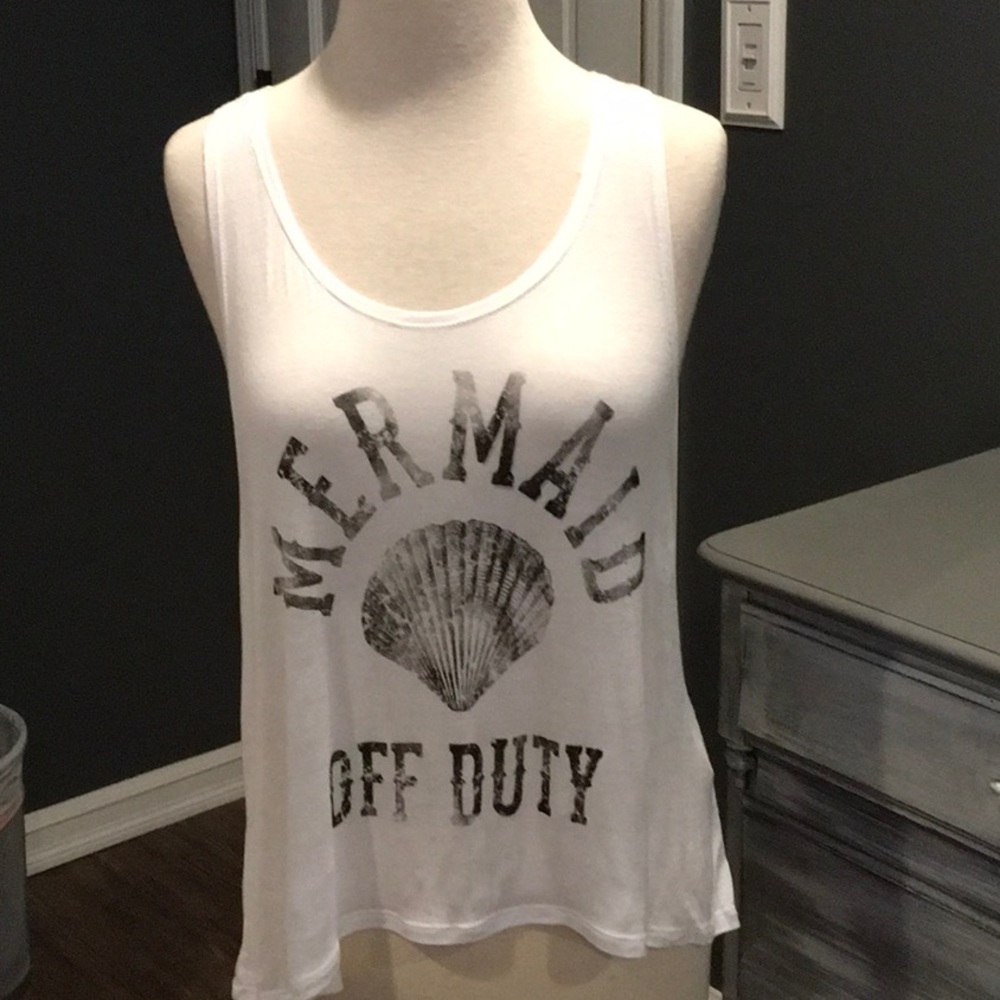 Mermaid off Duty tank. Super cute beach tank!🏖